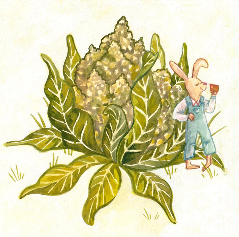 A Very Big Vegetable Original Gouache Painting