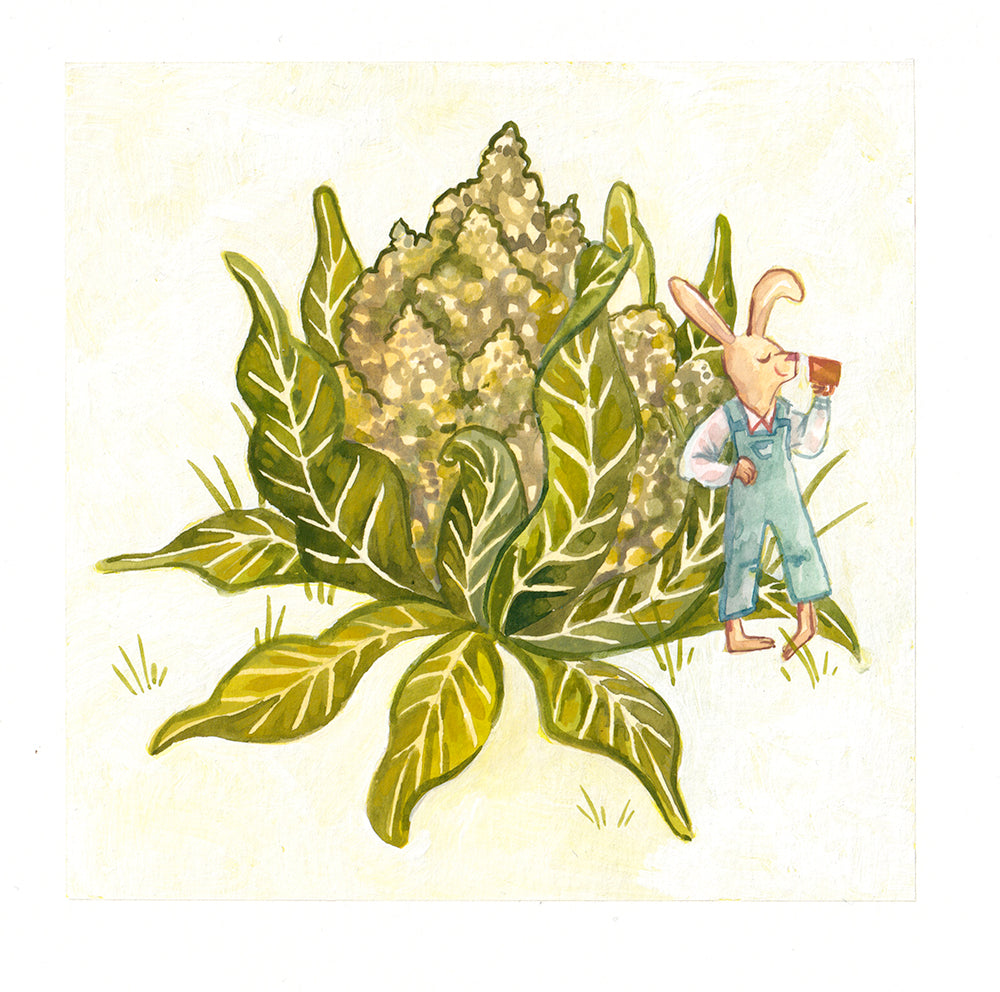 A Very Big Vegetable Original Gouache Painting