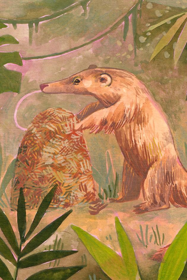 Grub Original Gouache Painting