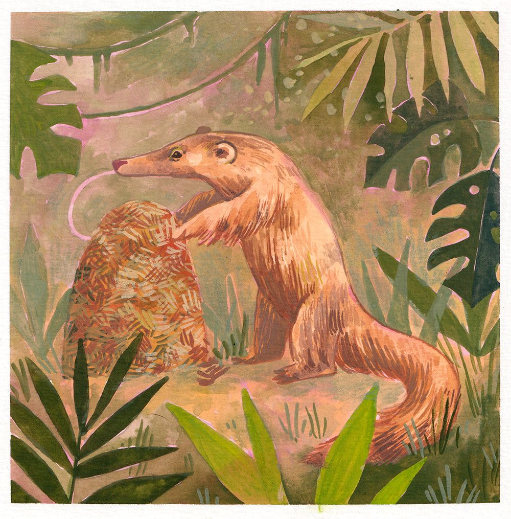Grub Original Gouache Painting