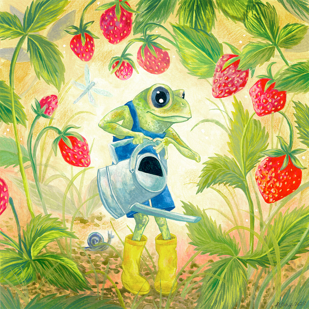 Strawberry Farmer Greeting Card