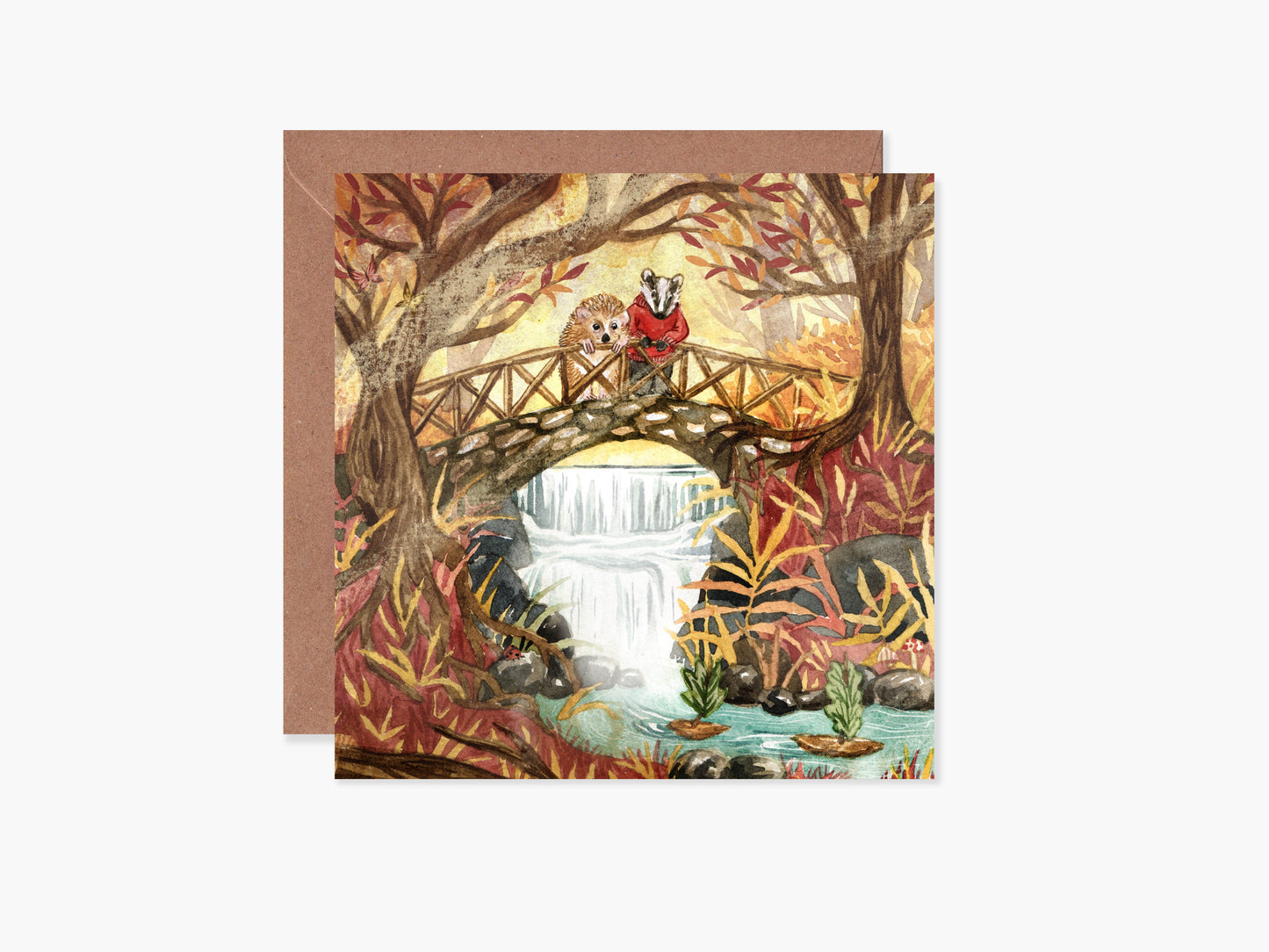 Tree Bark Boats Greeting Card