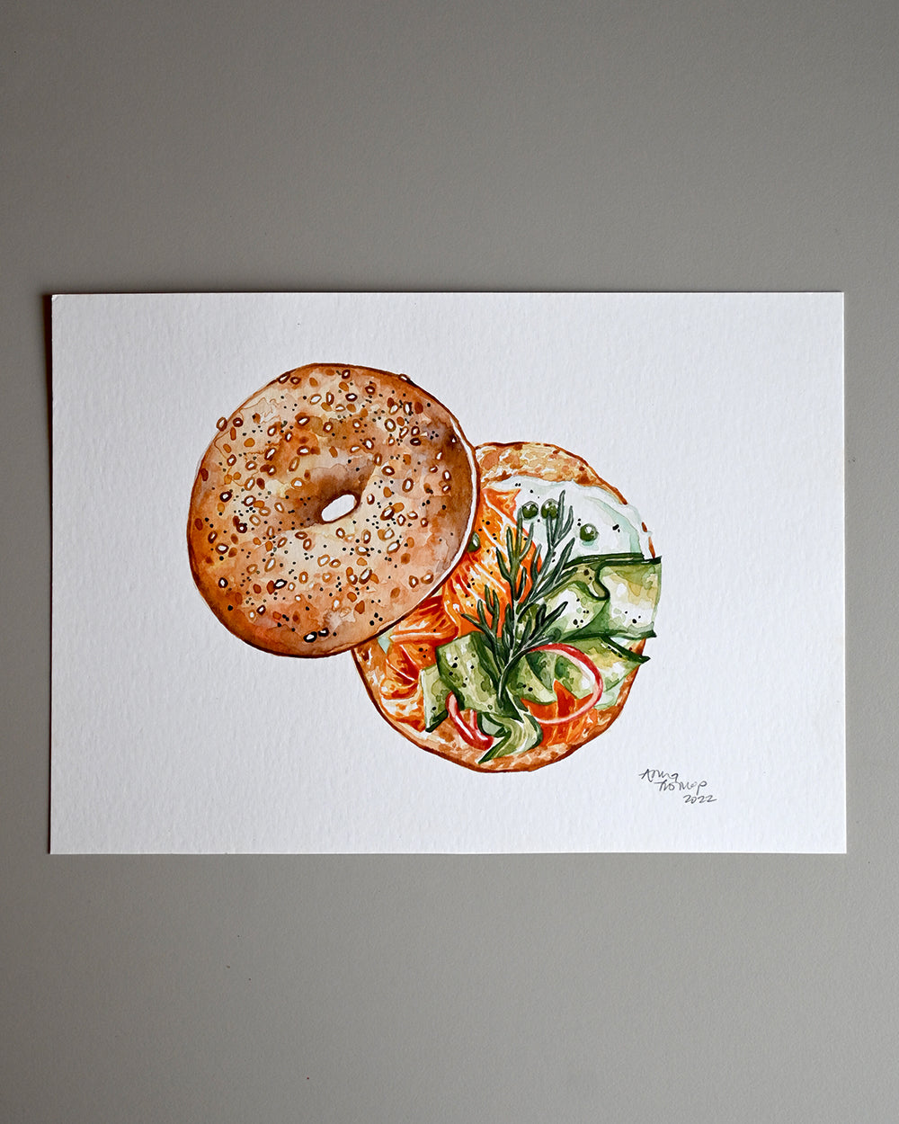 Bagel Original Watercolour