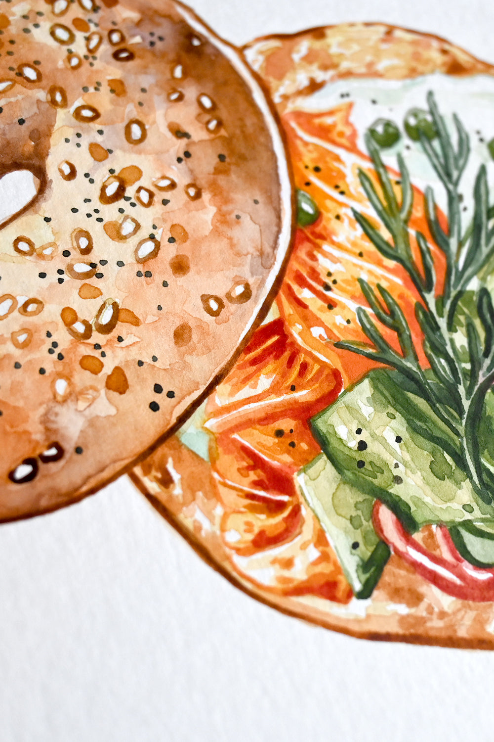 Bagel Original Watercolour