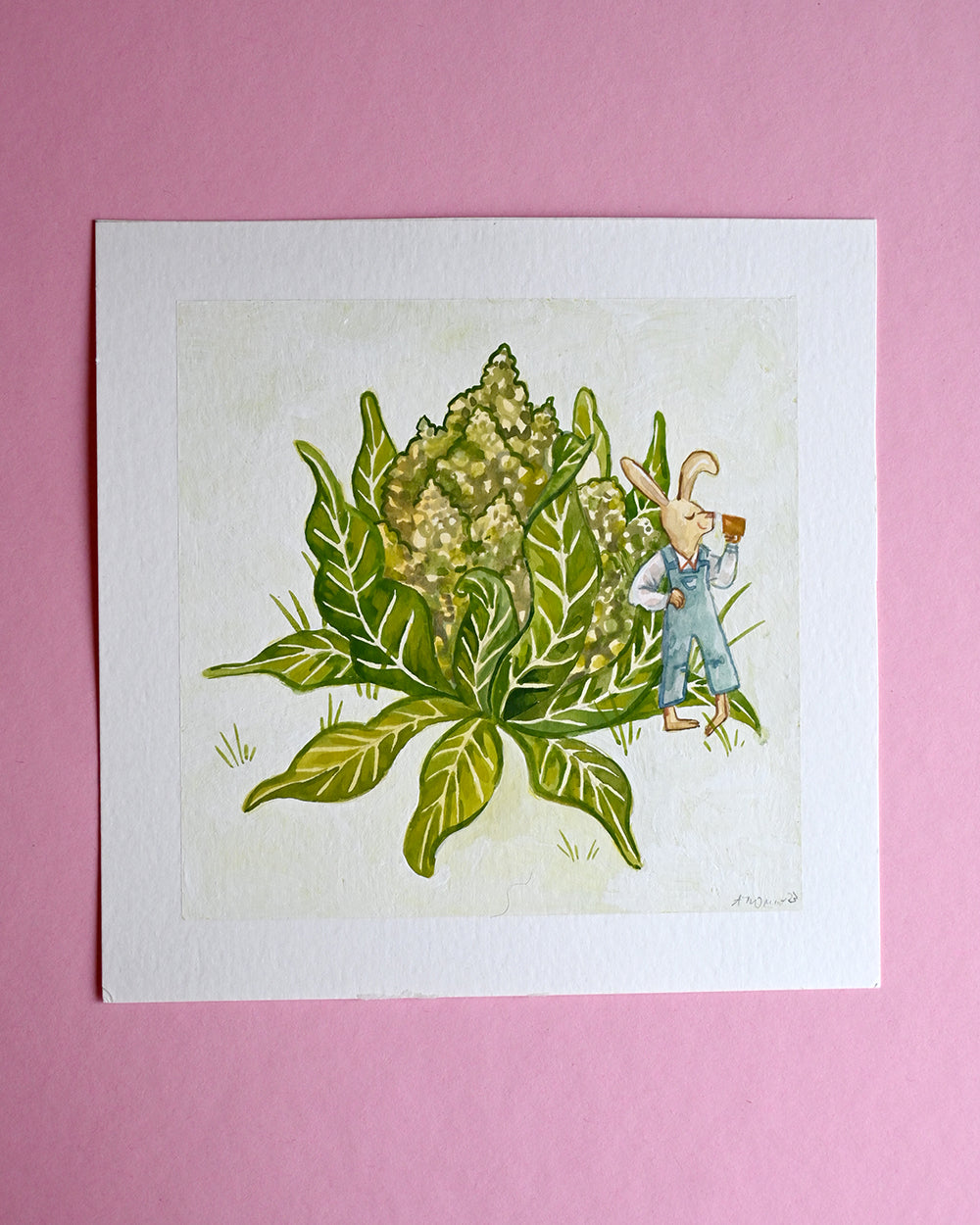 A Very Big Vegetable Original Gouache Painting