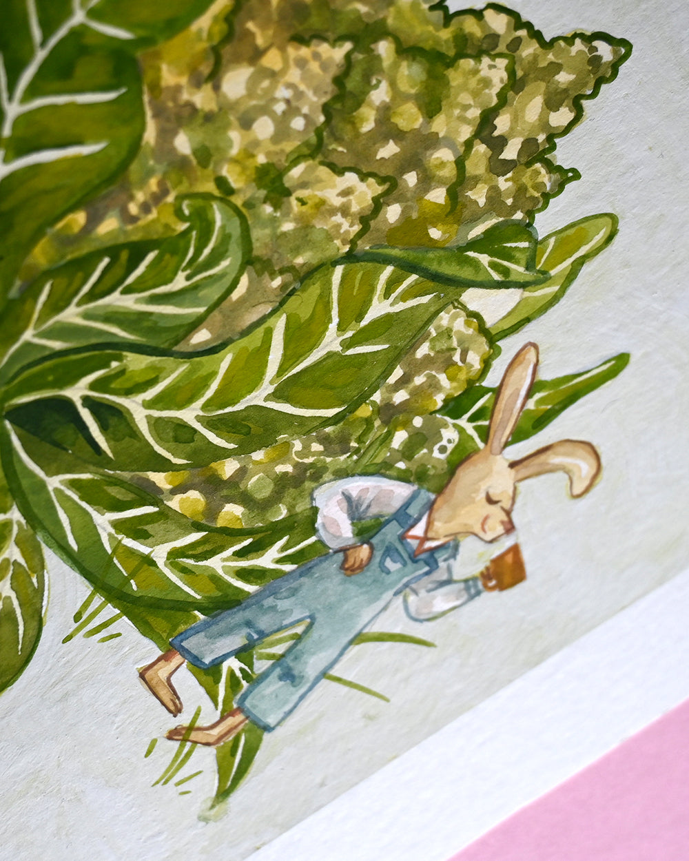 A Very Big Vegetable Original Gouache Painting
