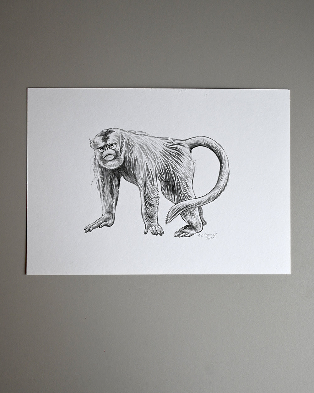 The Golden Monkey Original Watercolour