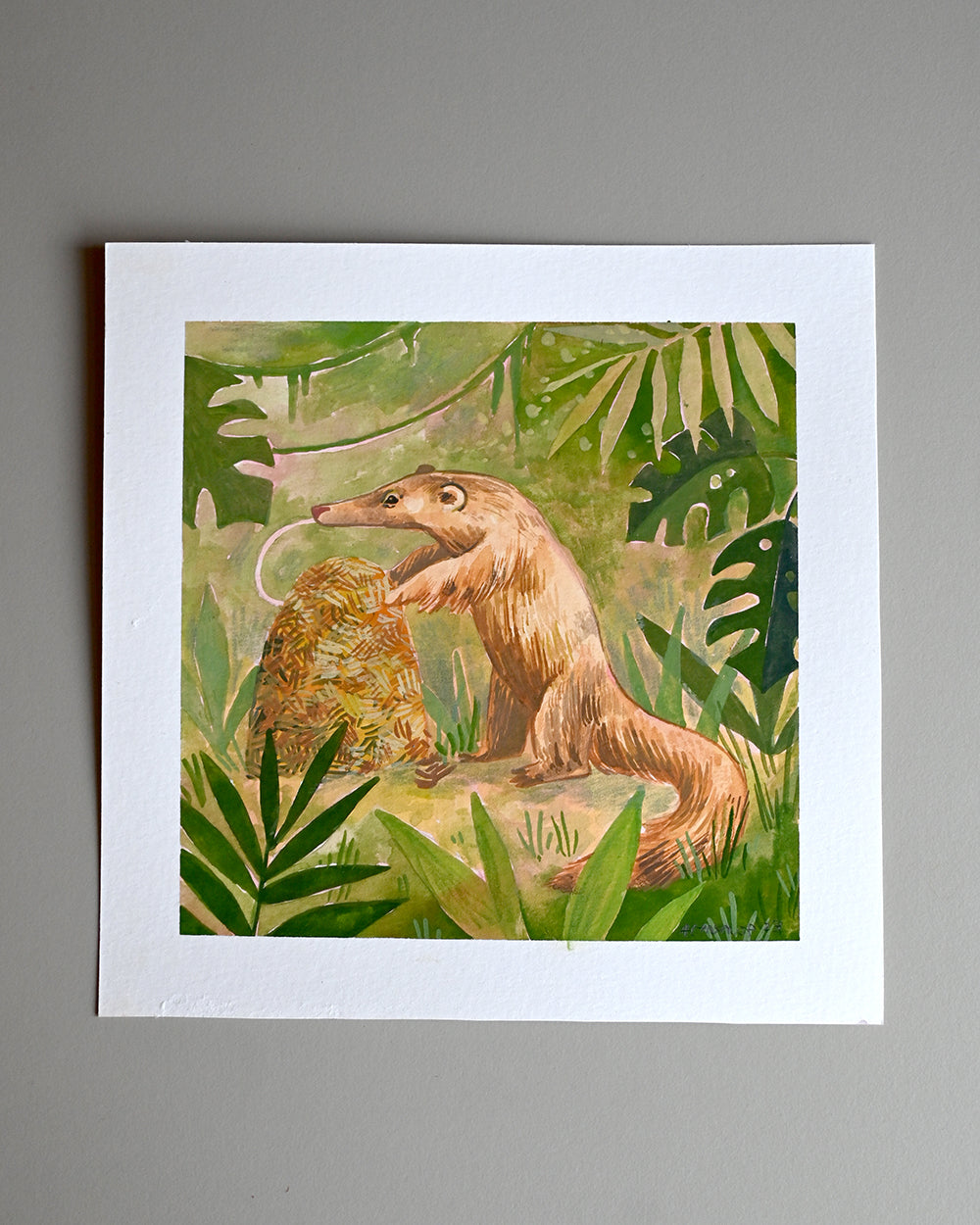 Grub Original Gouache Painting