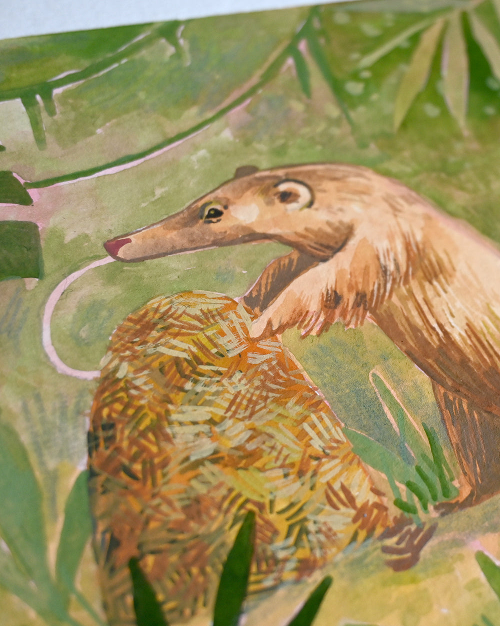 Grub Original Gouache Painting