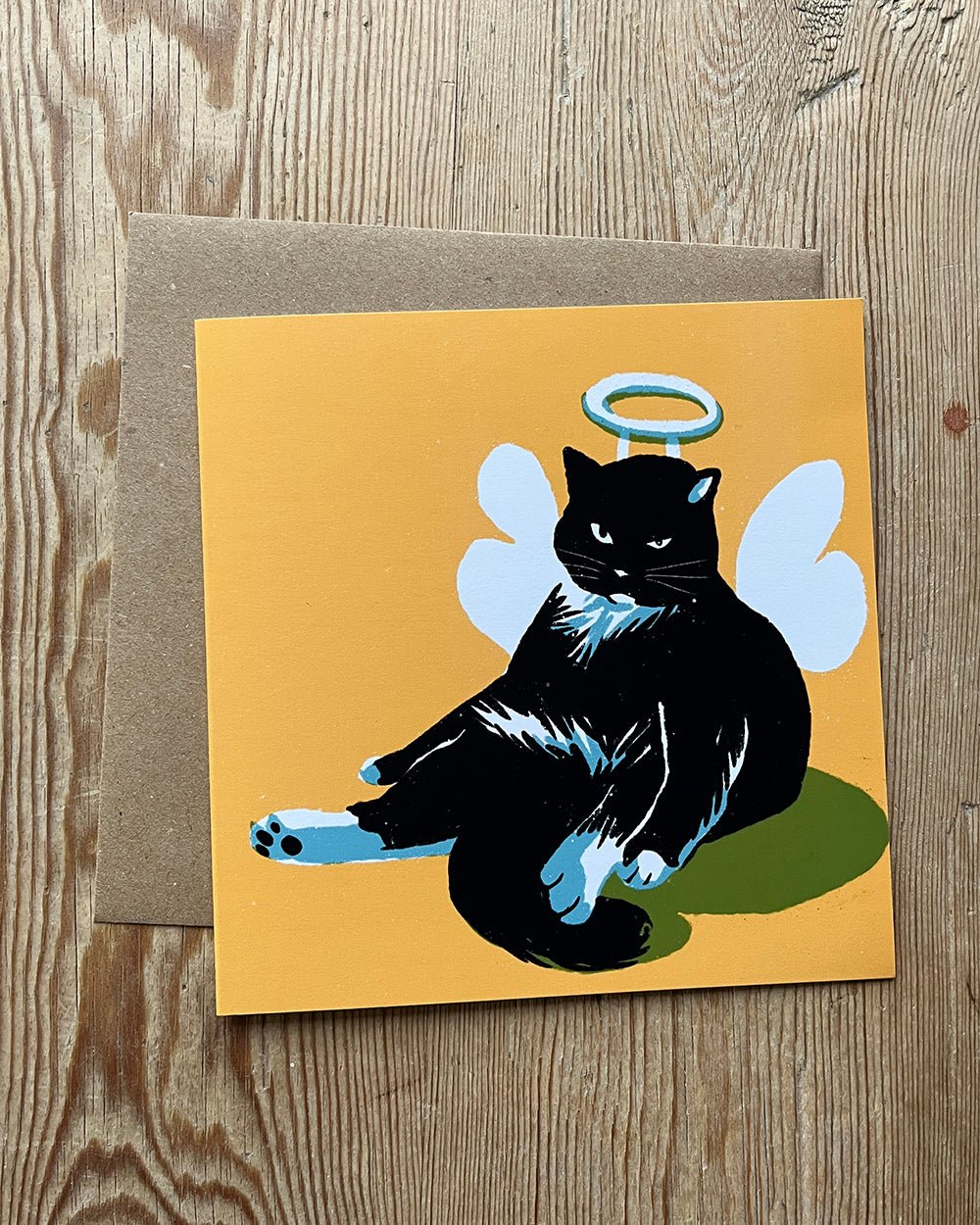 Grumpy Angel Greeting Card