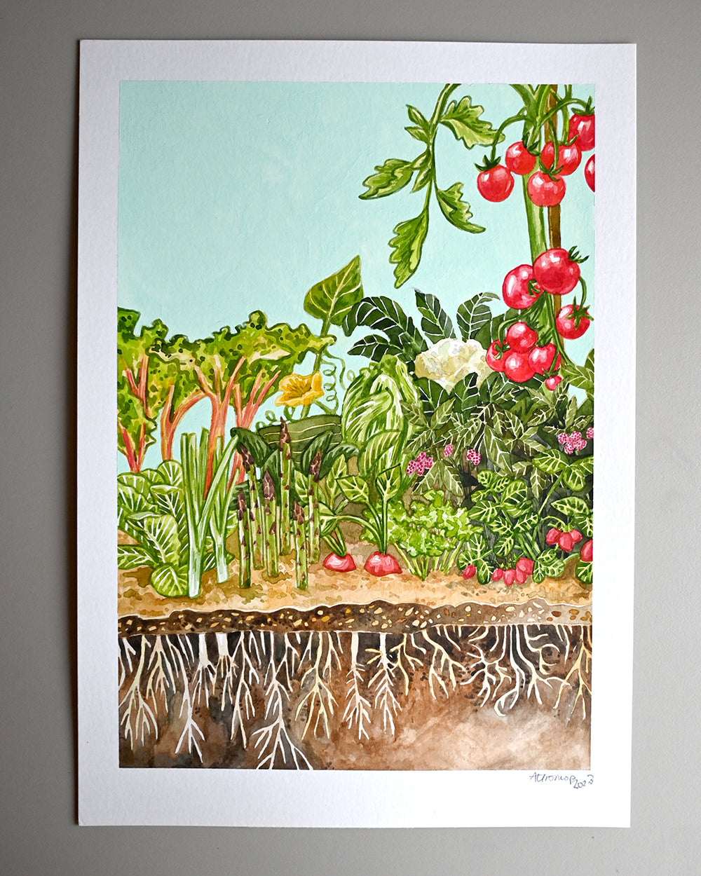 June Vegetables Original Watercolour