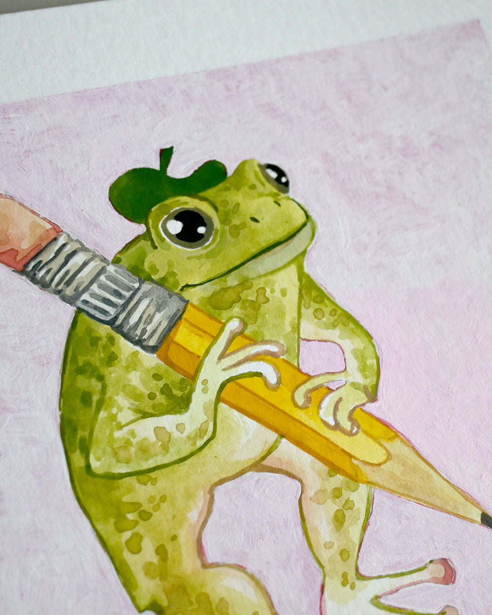 Pencil Original Gouache Painting