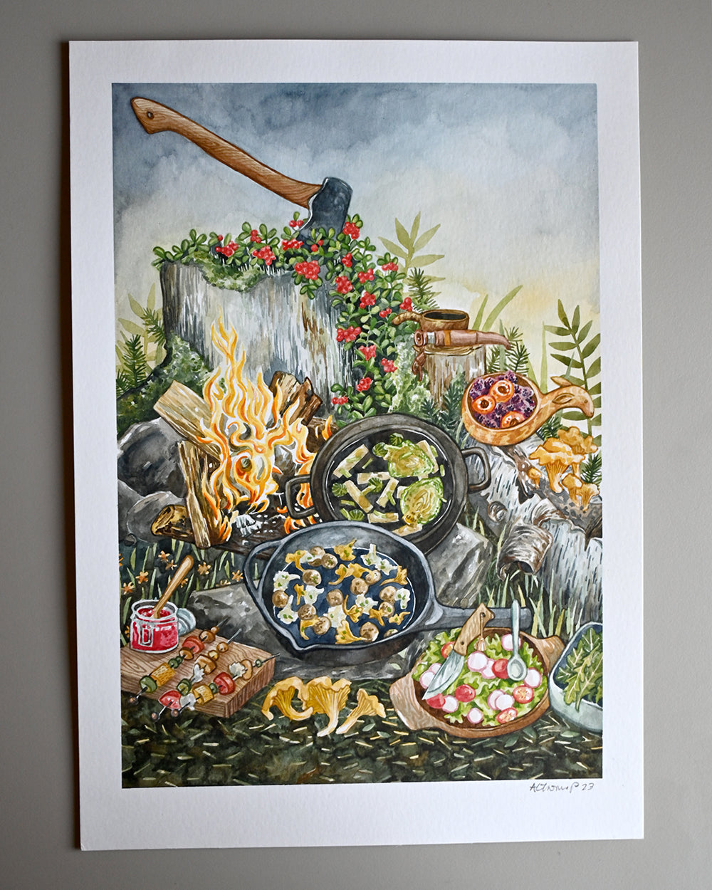 September Vegetables Original Watercolour