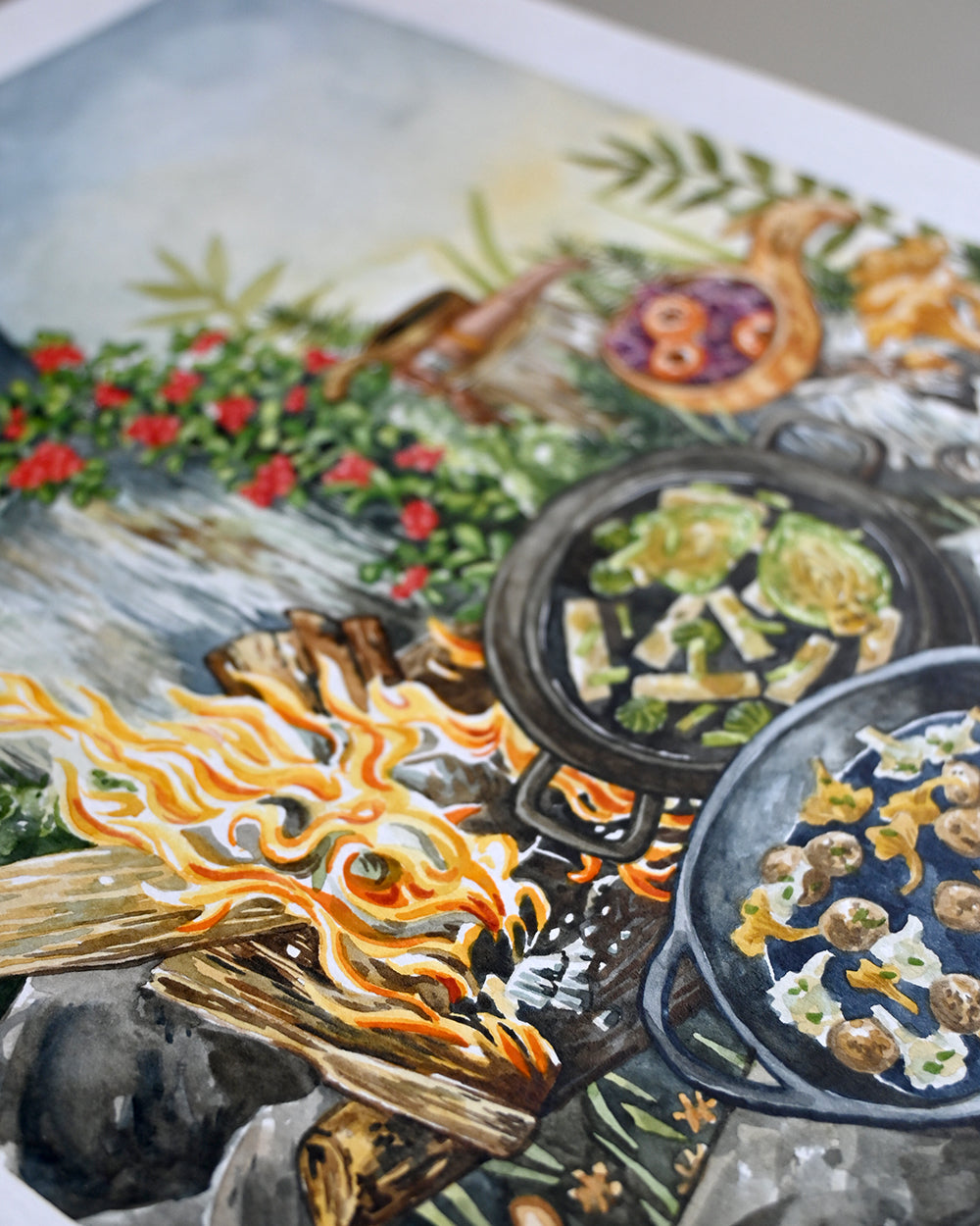 September Vegetables Original Watercolour