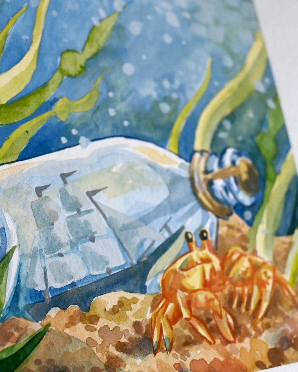 Ship Original Gouache Painting