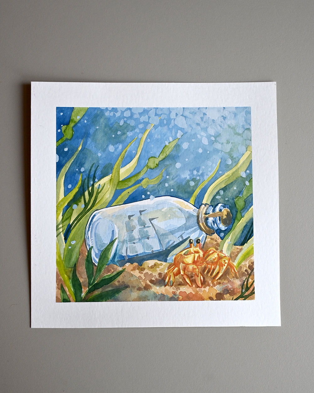 Ship Original Gouache Painting
