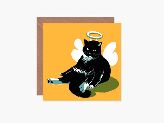 Cat Angel Greeting Card
