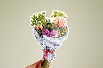 Vegetable Bouquet Vinyl Sticker