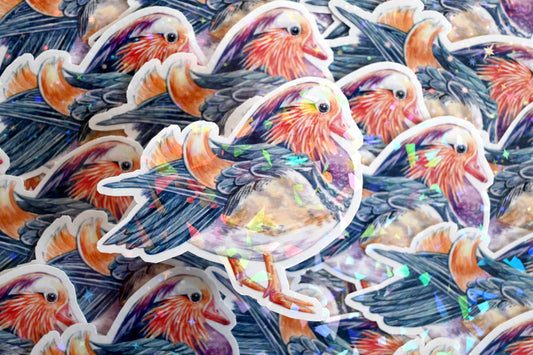 Mandarin Duck Vinyl Sticker