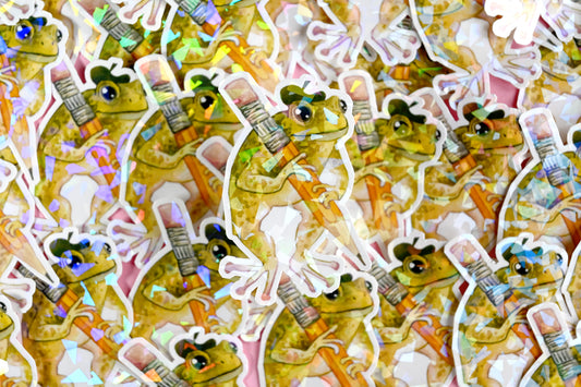 Artist Frog Vinyl Sticker