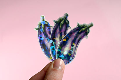 Aubergine Vinyl Sticker