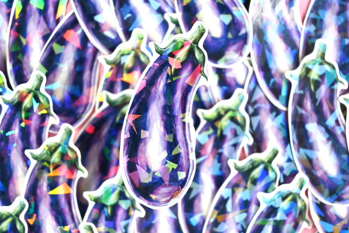 Aubergine Vinyl Sticker