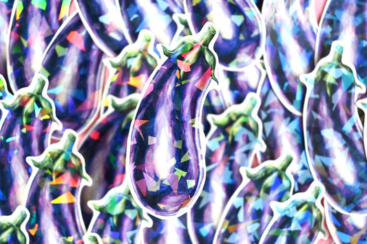 Aubergine Vinyl Sticker