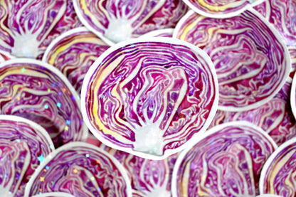 Red Cabbage Vinyl Sticker