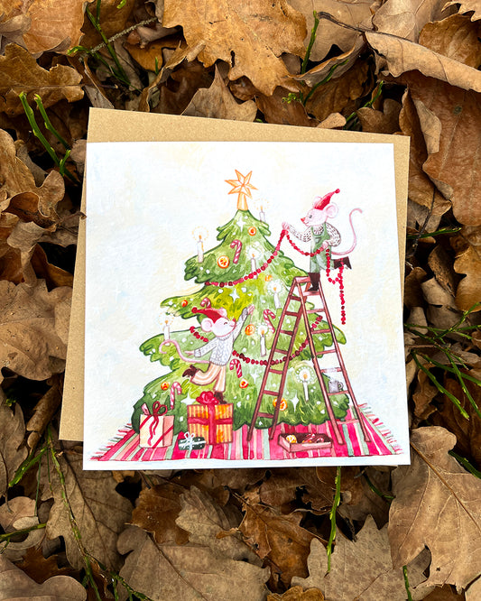 Christmas Tree Decorators Greeting Card